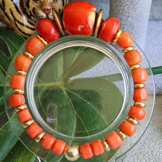 Armband orange Kugeln