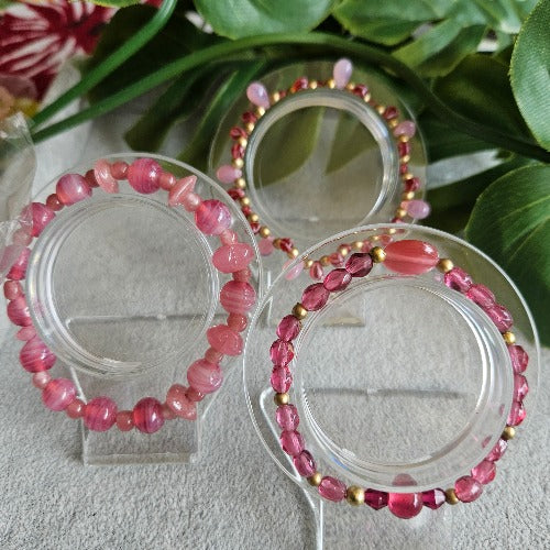 Armbänder rosa 3er-Set