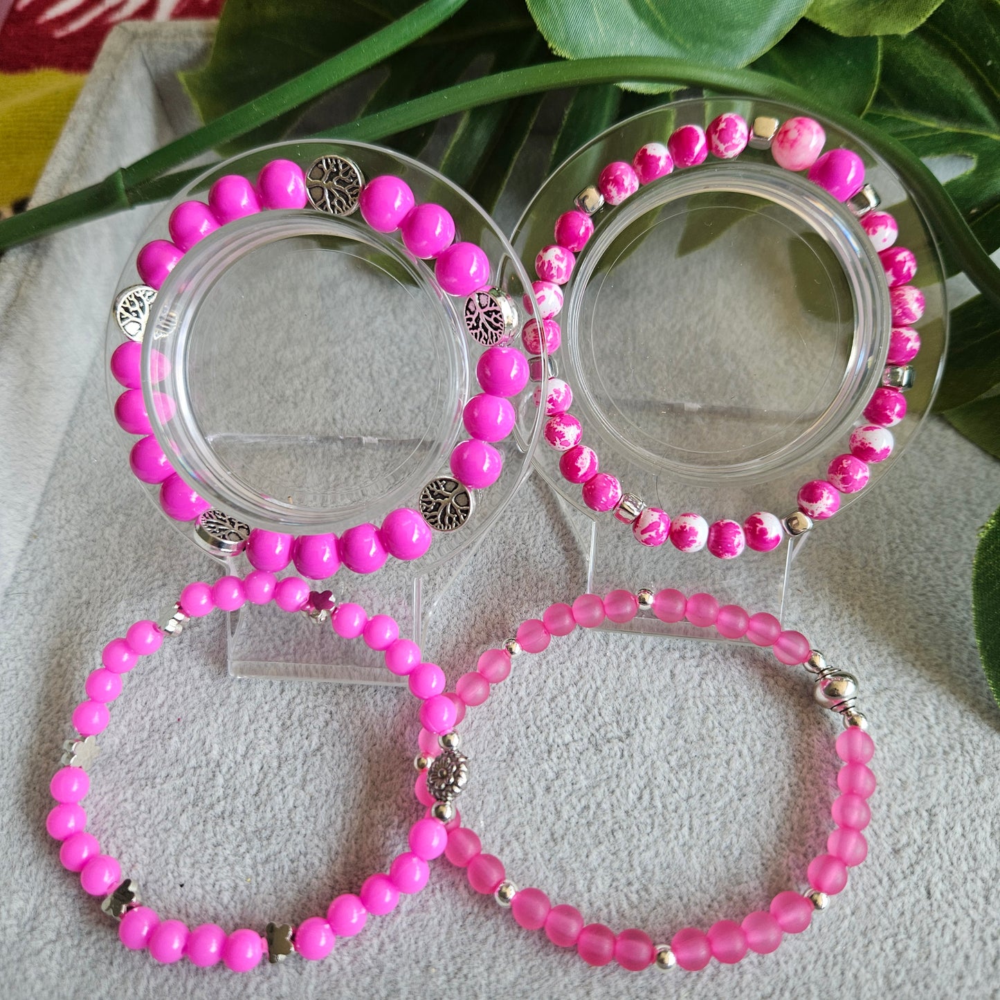 Armband 4er-Set pink