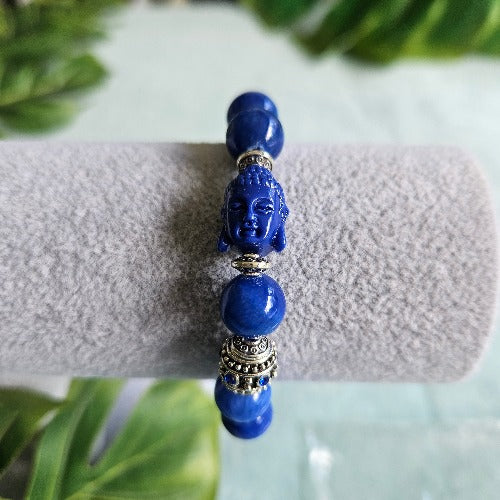 Armband Steinperlen blau