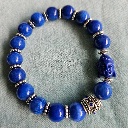 Armband Steinperlen blau