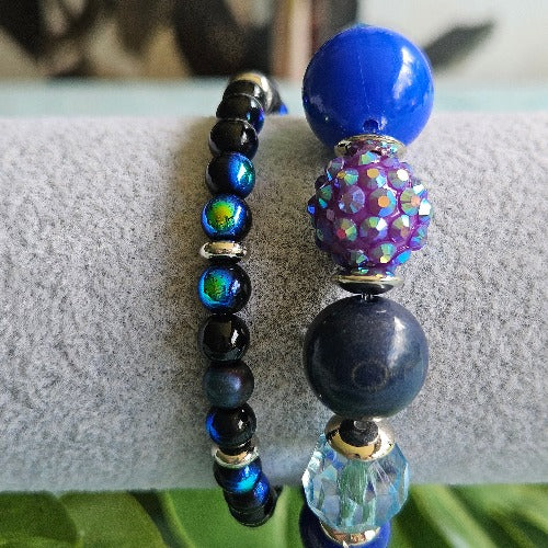 Armband Blau, 2er-Set