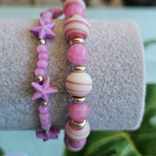 Armbänder 2er-Set Lila