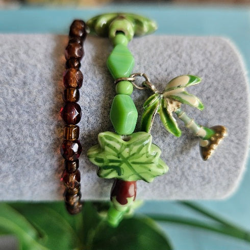 Armbänder mit Palme 2er-Set