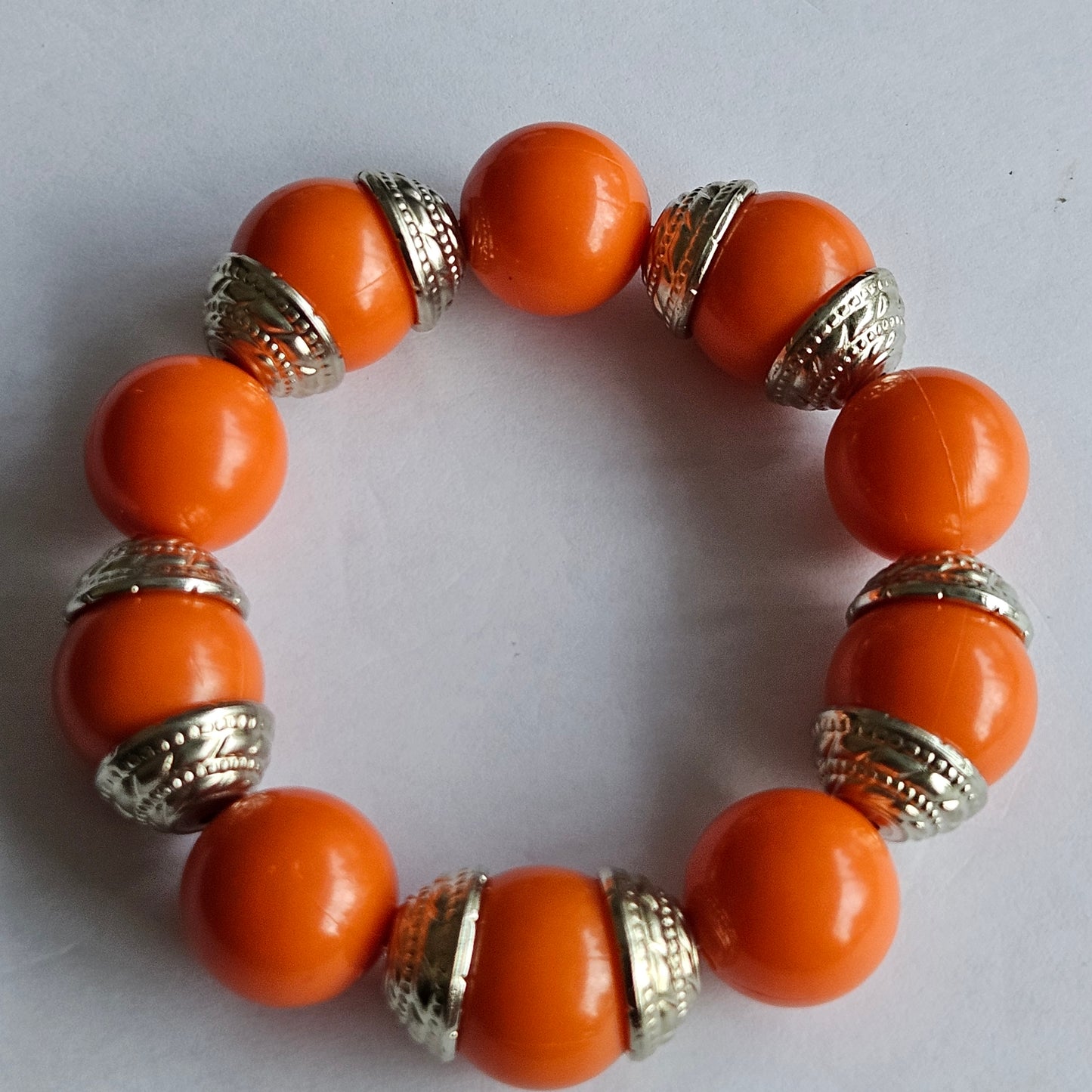 Perlenarmbänder Orange /bunt Bohemian Style  3 Stück