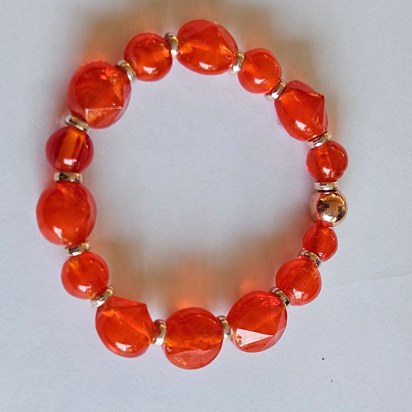 Armbänder  3 Stück Glasperlen Orange