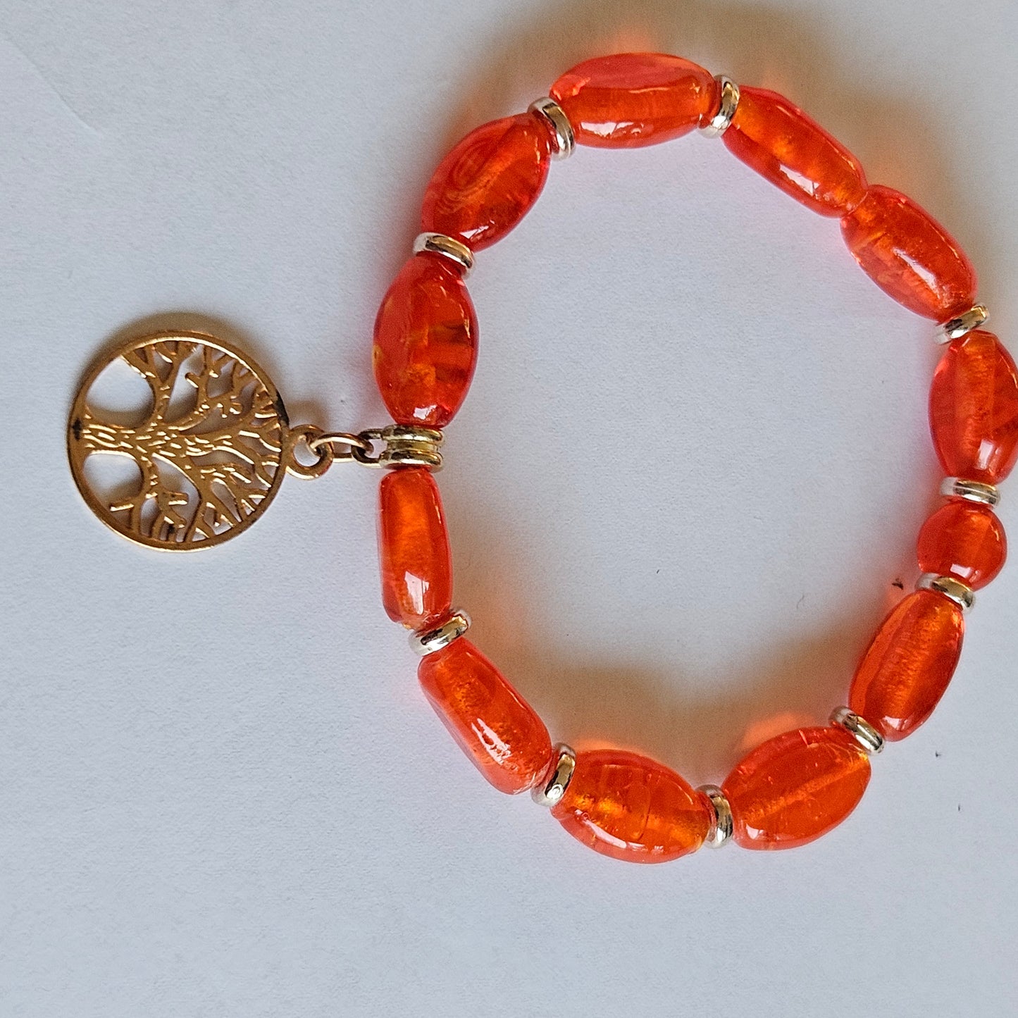 Armbänder  3 Stück Glasperlen Orange