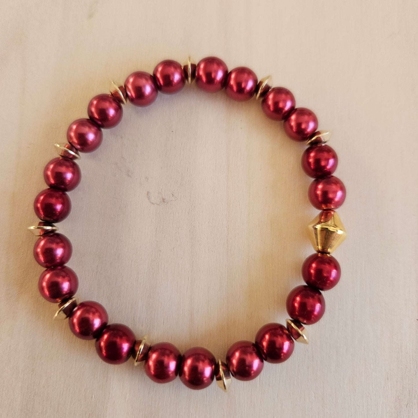 Armbänder Perlen rot 2 er Set