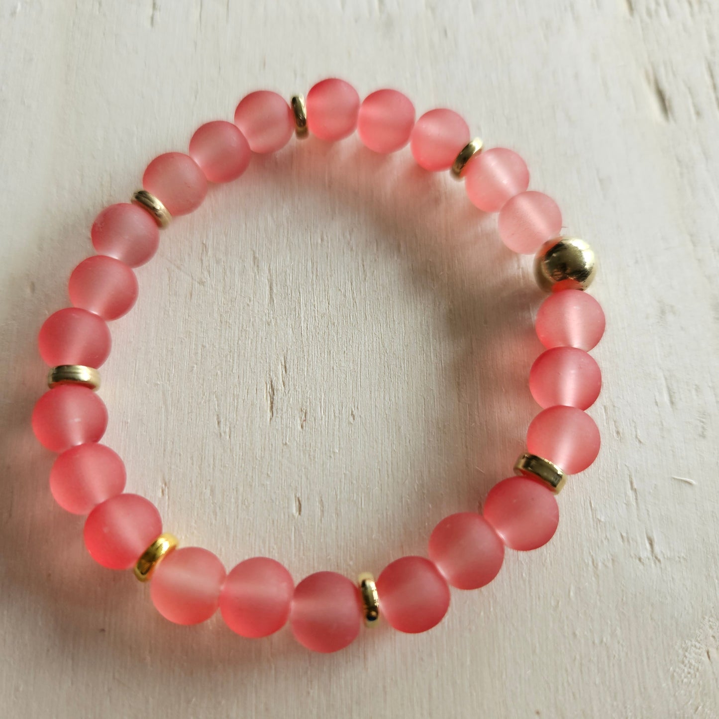 Armbänder 5 er Set Rosa mit Herz