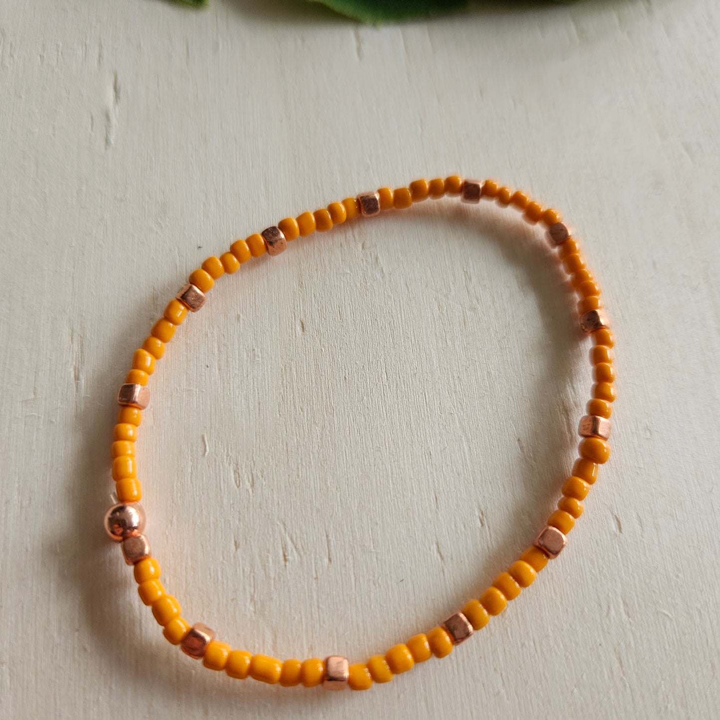 Armbänder 3 er Set Orange Steinperlen