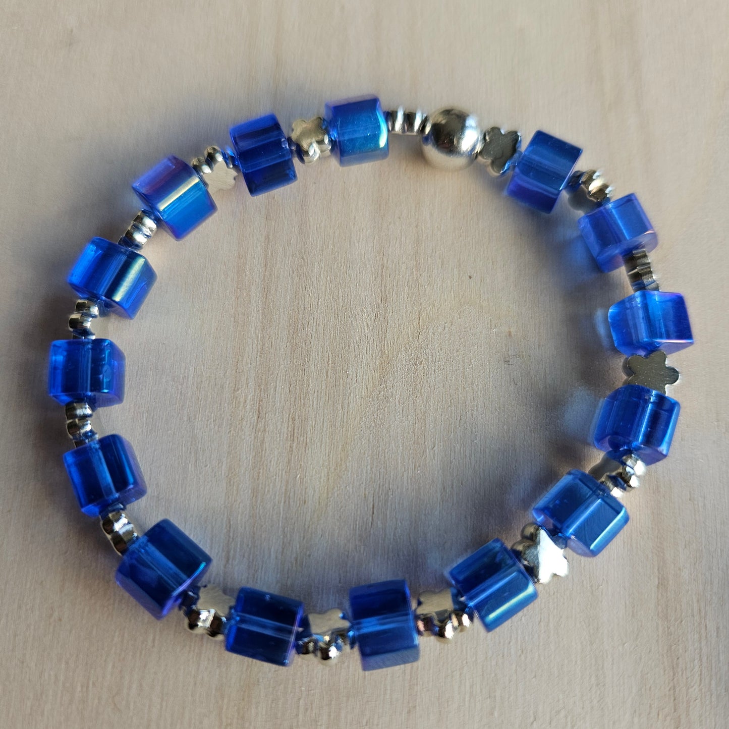 Armbänder Perlen blau/Weiß 3 er Set