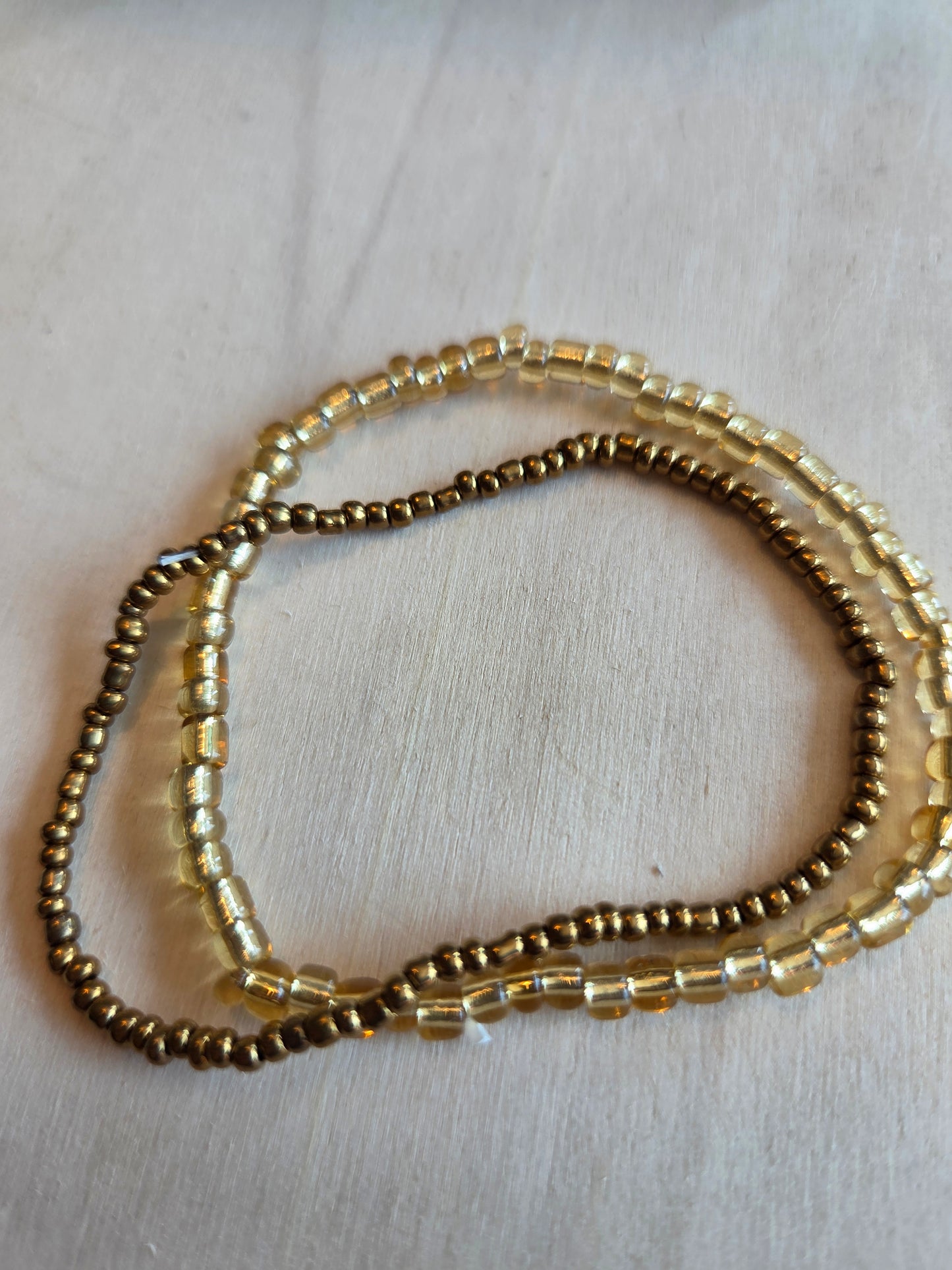Armbänder Perlen  Glas braun 4 er Set