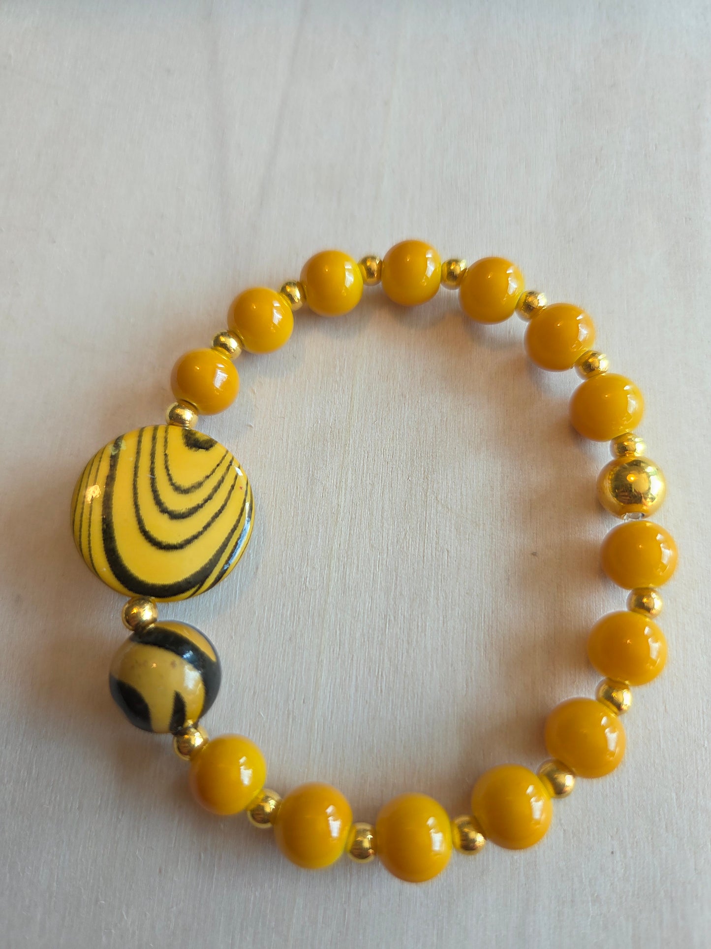 Armbänder Perlen Orange 4 er Set