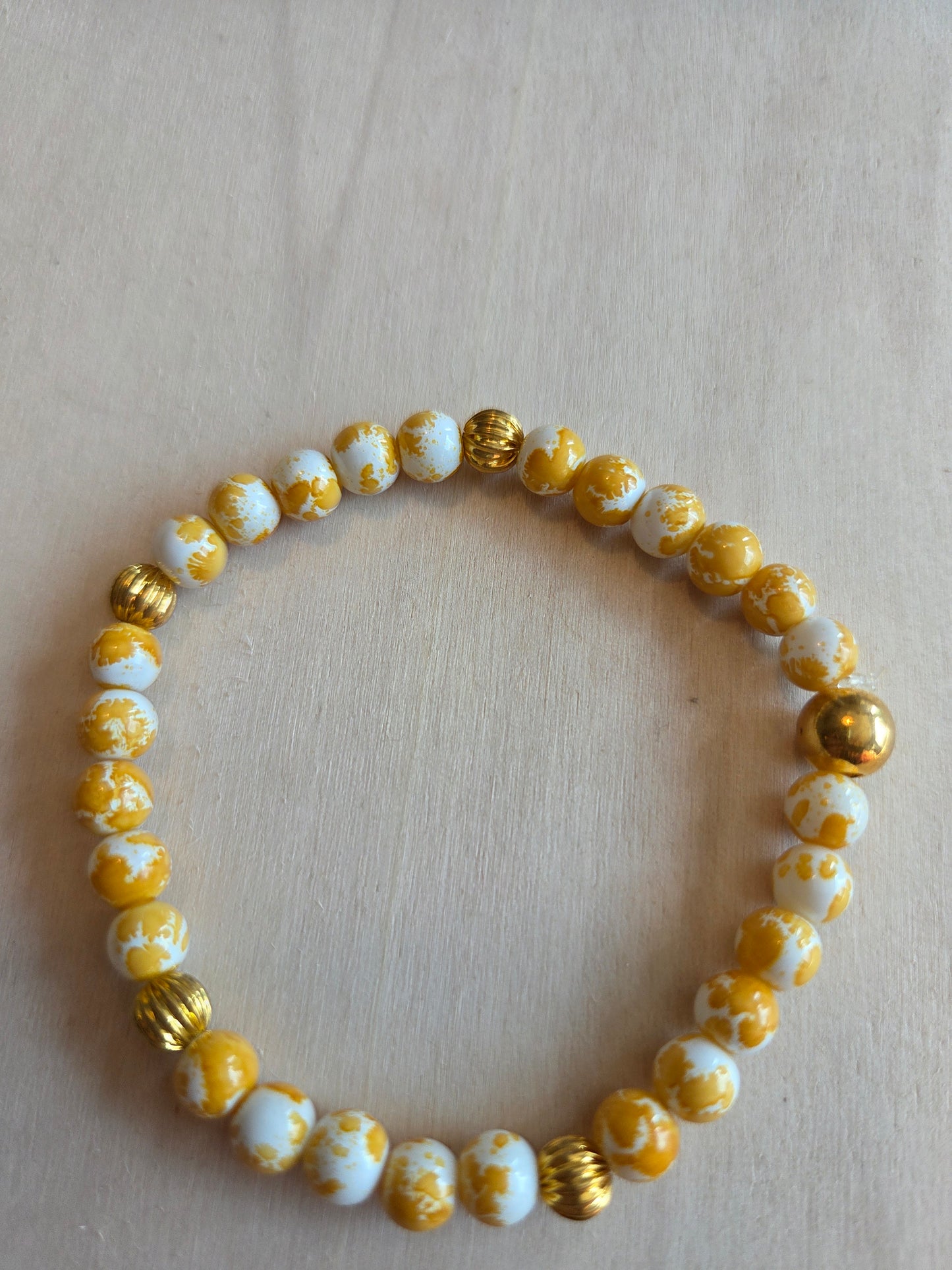 Armbänder Perlen Orange 4 er Set