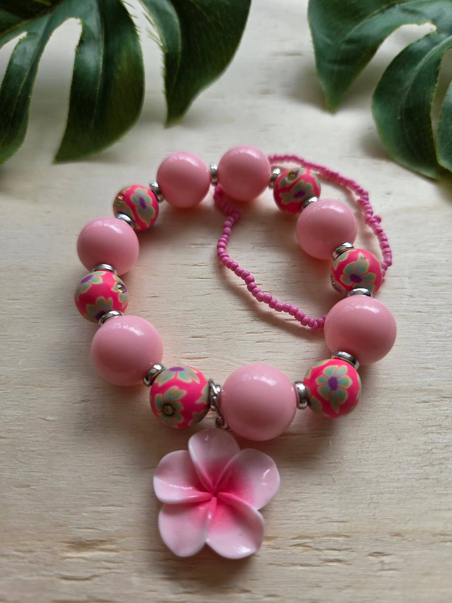 Armbänder Hibiskus Blüte Rosa 2er-Set