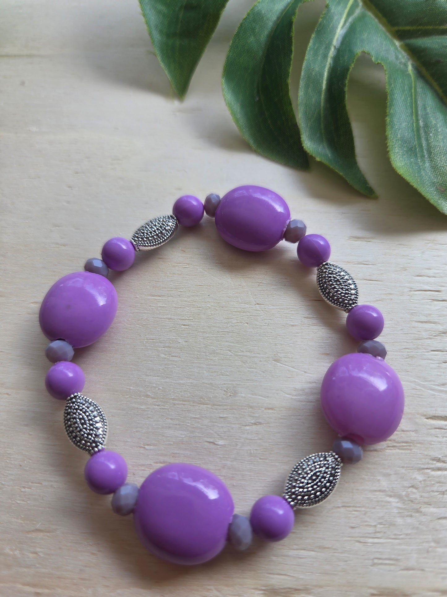 Armbänder Eule/Schmetterling Lila 3er-Set