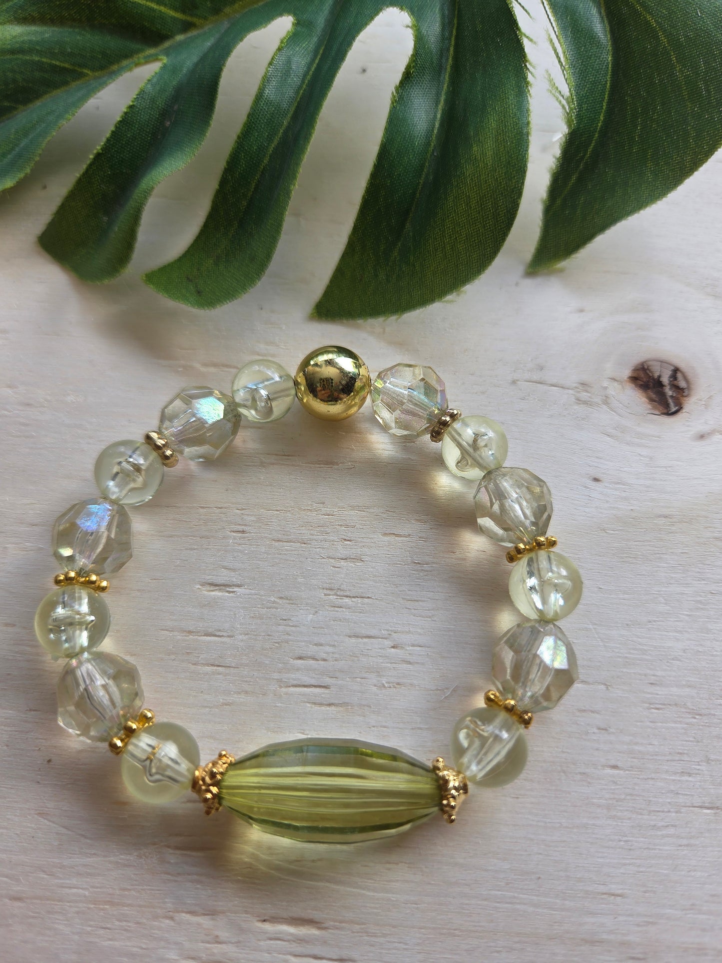 Armbänder hellgelb Kristall Optik 3 er-Set