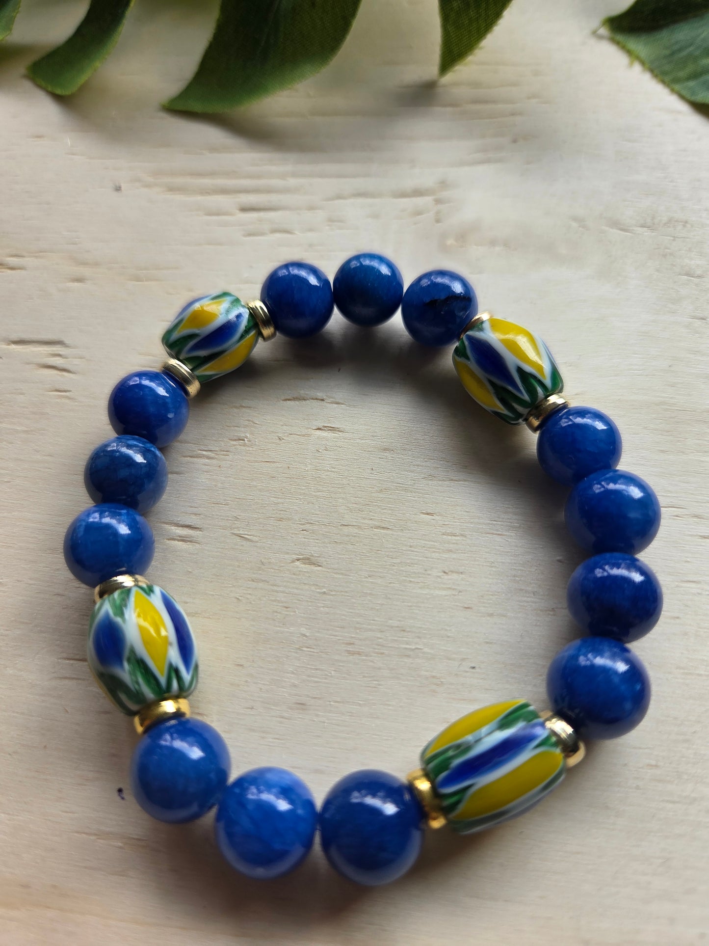 Armbänder Ibiza  blau/gelb  2er-Set