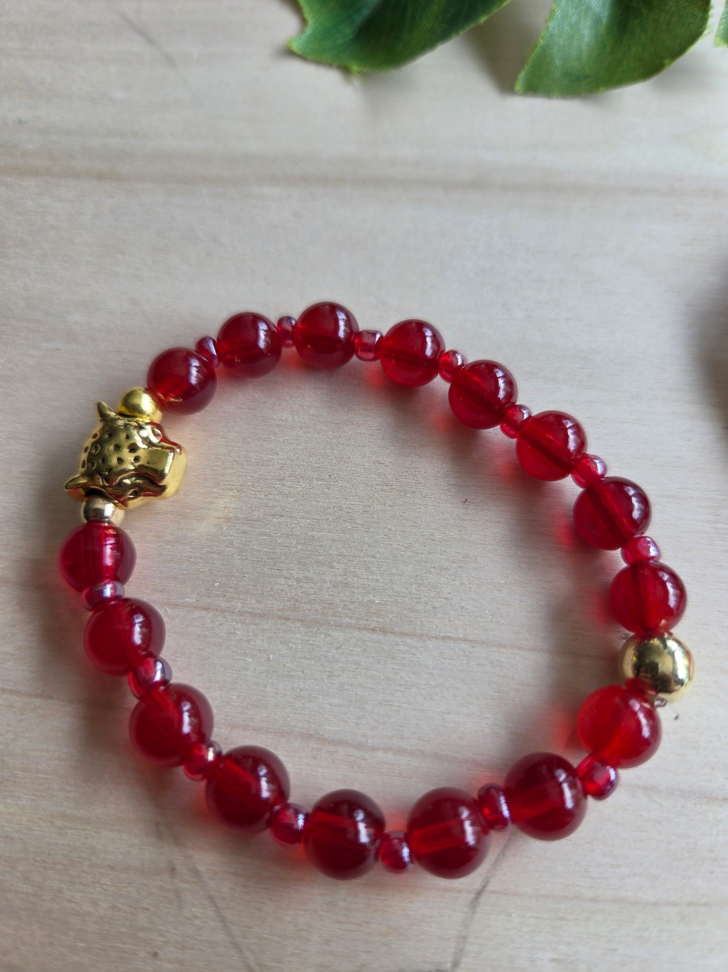 Armbänder Glas rot 3er-Set
