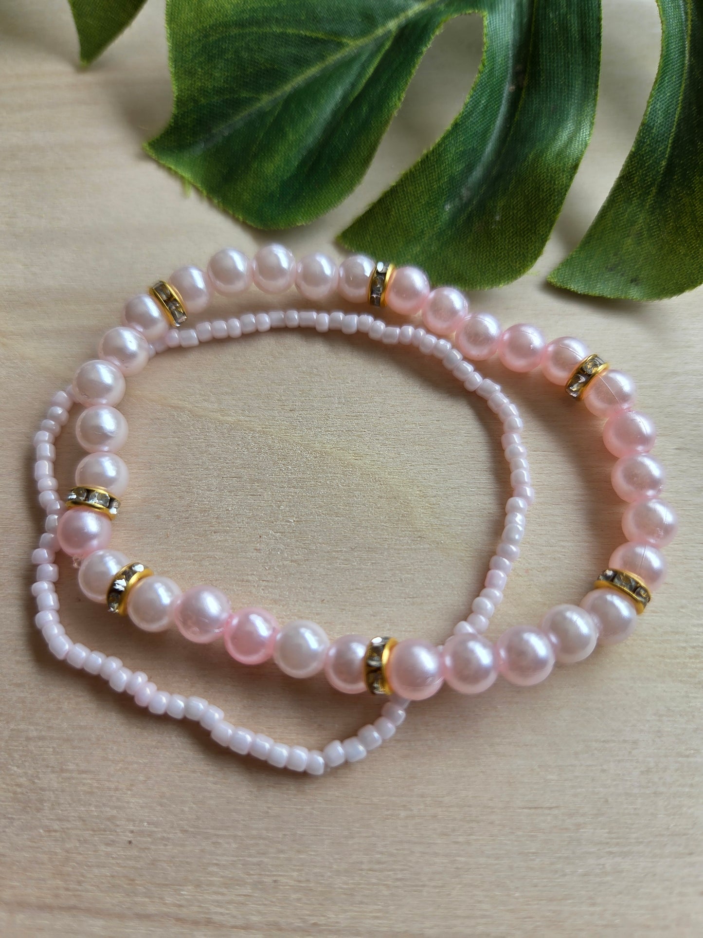 Armbänder mit Flamingo weiß/rosa 3er-Set