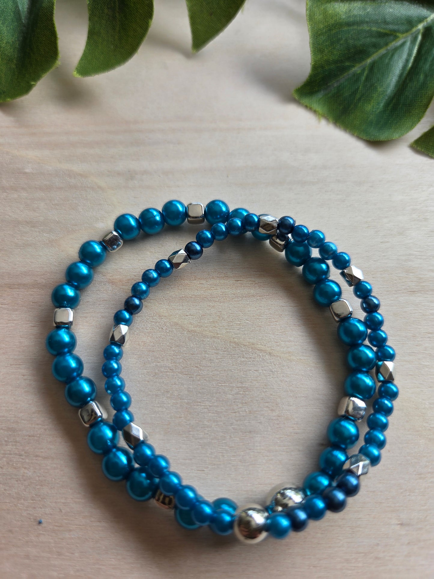 Armbänder blau sehendes Auge 3er-Set