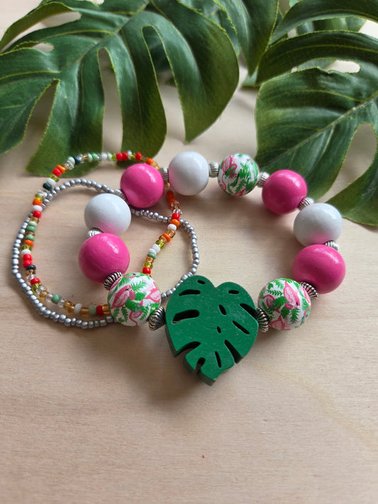 Armbänder Dschungel bunt 3er -Set