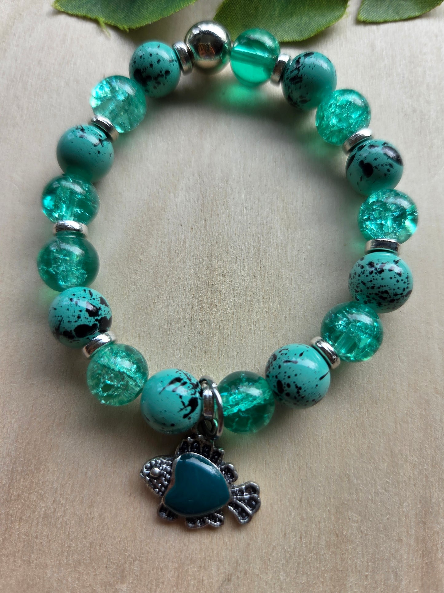 Armbänder mit Fisch Türkis 3er-Set