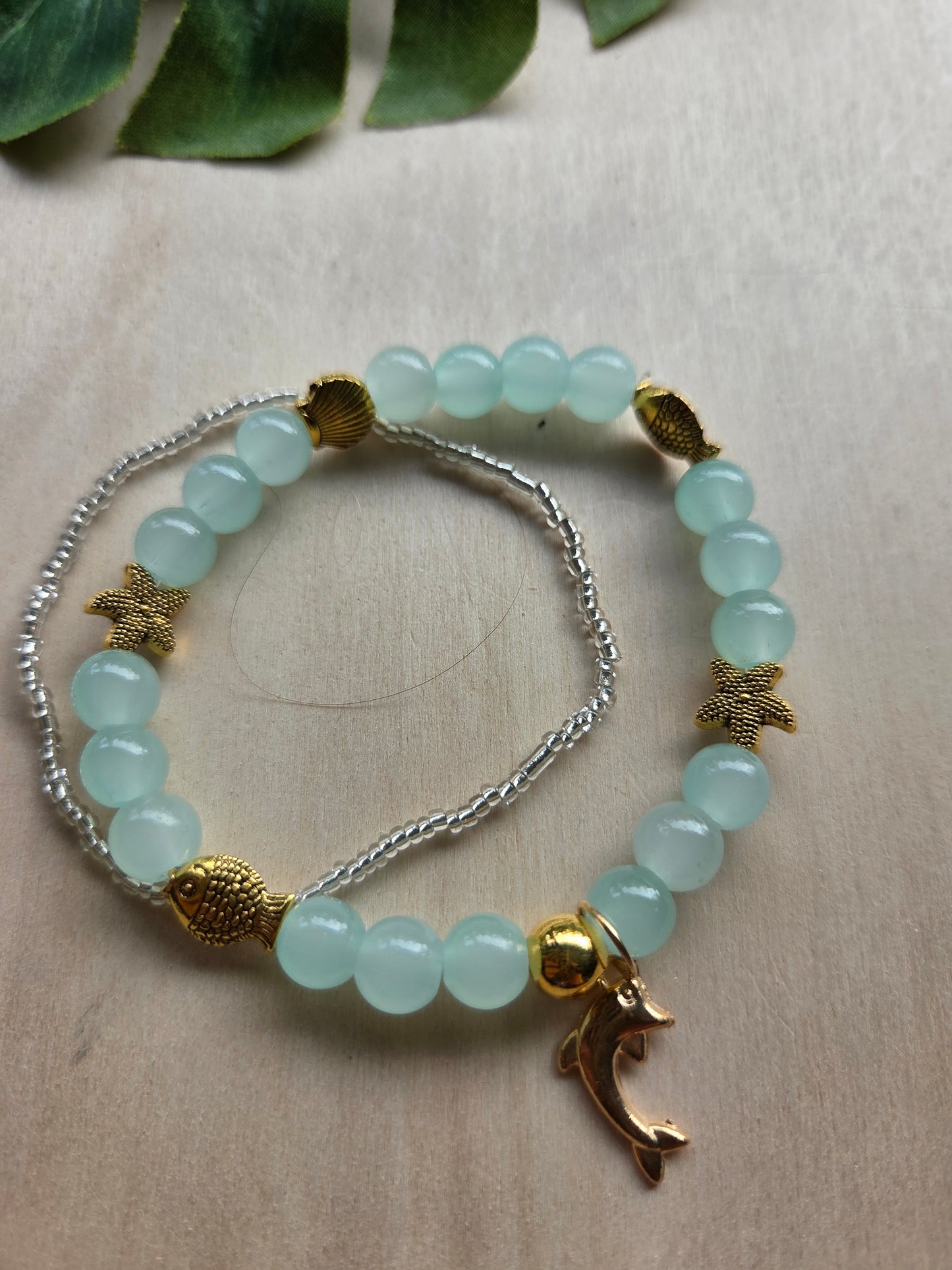 Armbänder Meerestiere Türkis 3er-Set