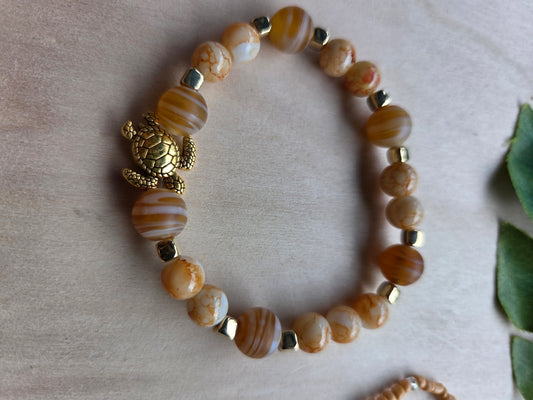 Armbänder Natur mit Schildkröte 3er-Set