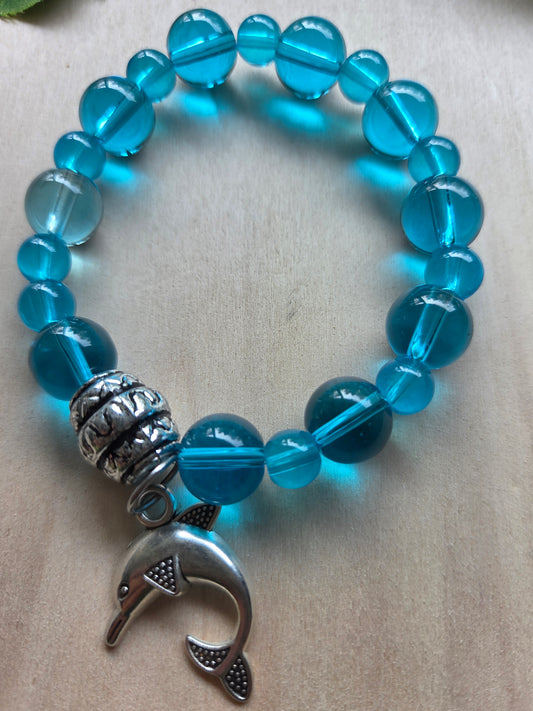 Armbänder mit AH Delphin blau  3er-Set