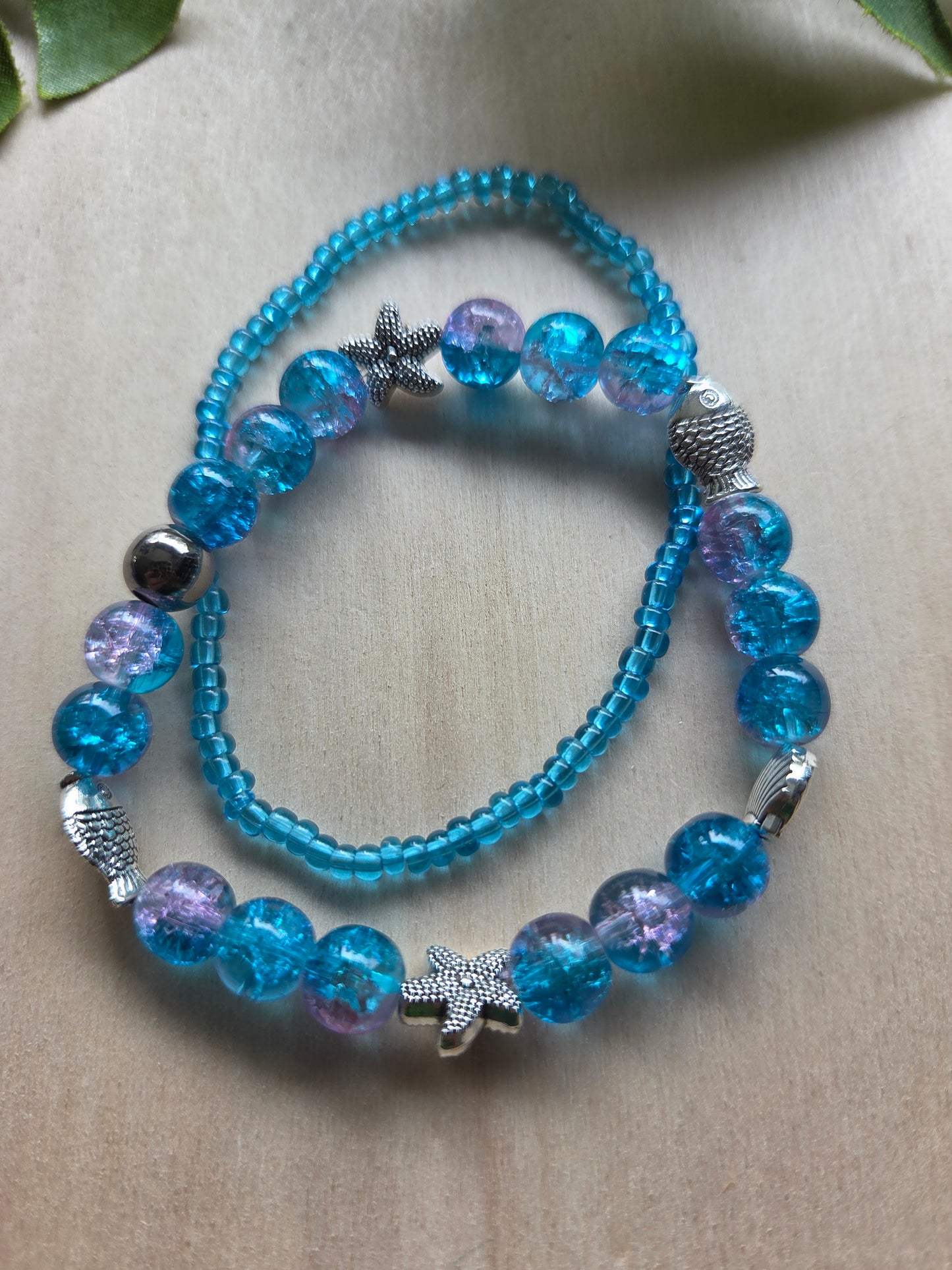 Armbänder mit AH Delphin blau  3er-Set