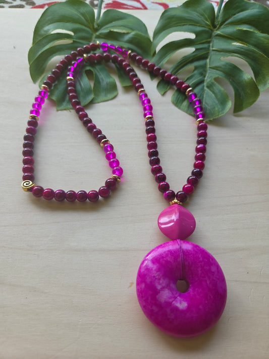 Halskette Donut Pink