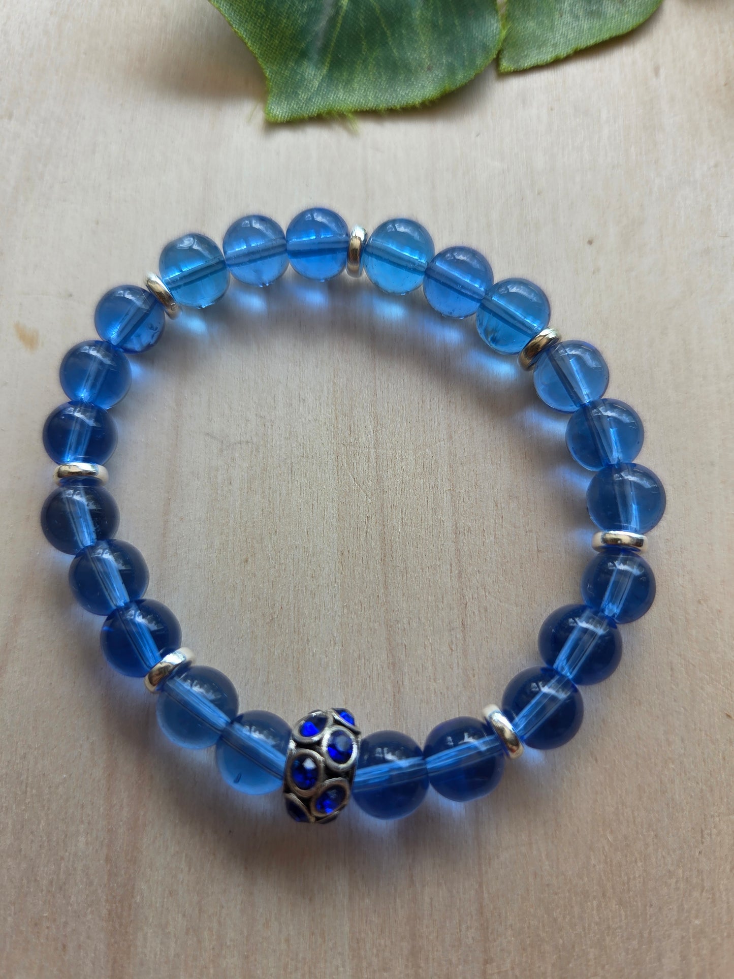 Armbänder Glas blau 3 er Set