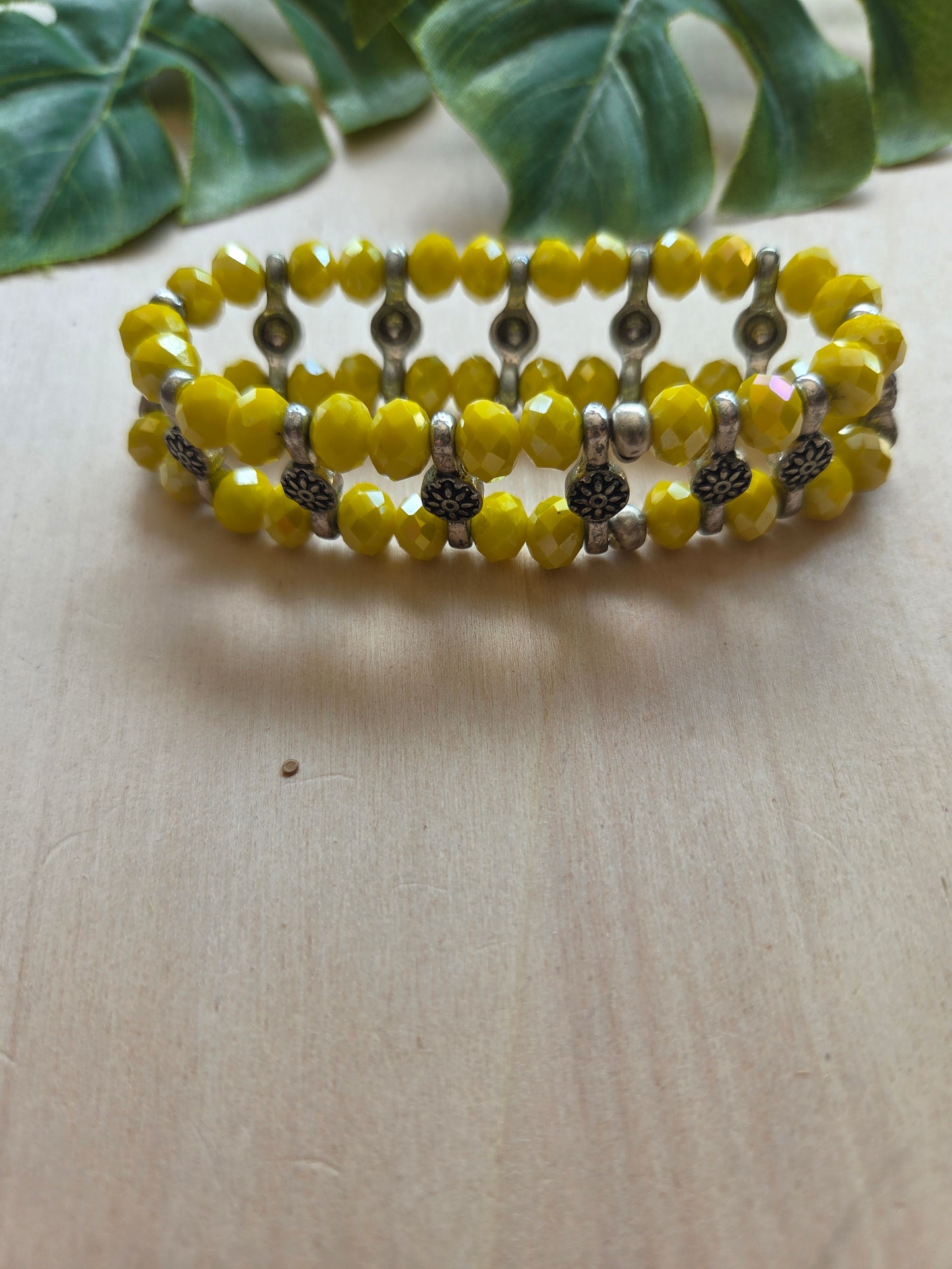 Armband  Glasperlen gelb