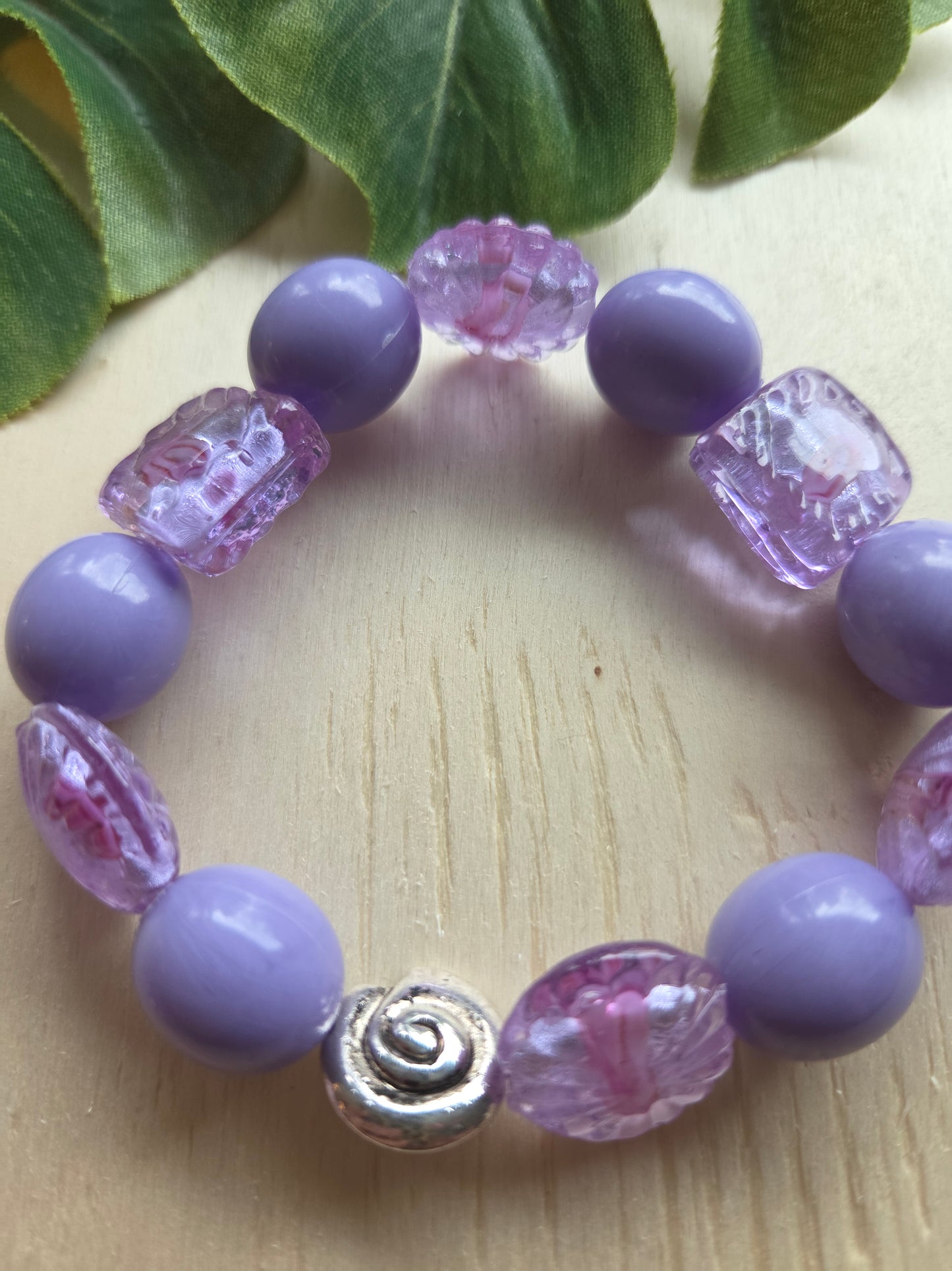 Armbänder 3 er Set Lila mit schönen Glasperlen