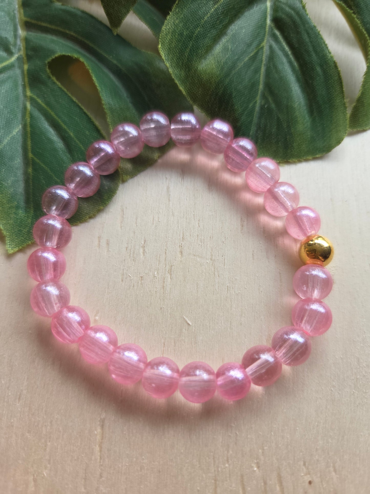 Armbänder Rosa 2 er Set Big große Perlen