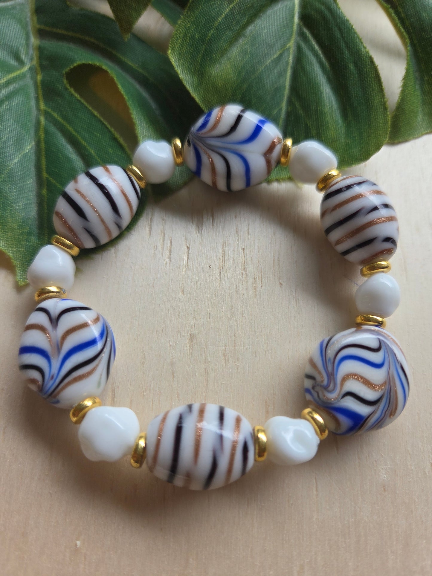 Armbänder 3er Set weiß/blau