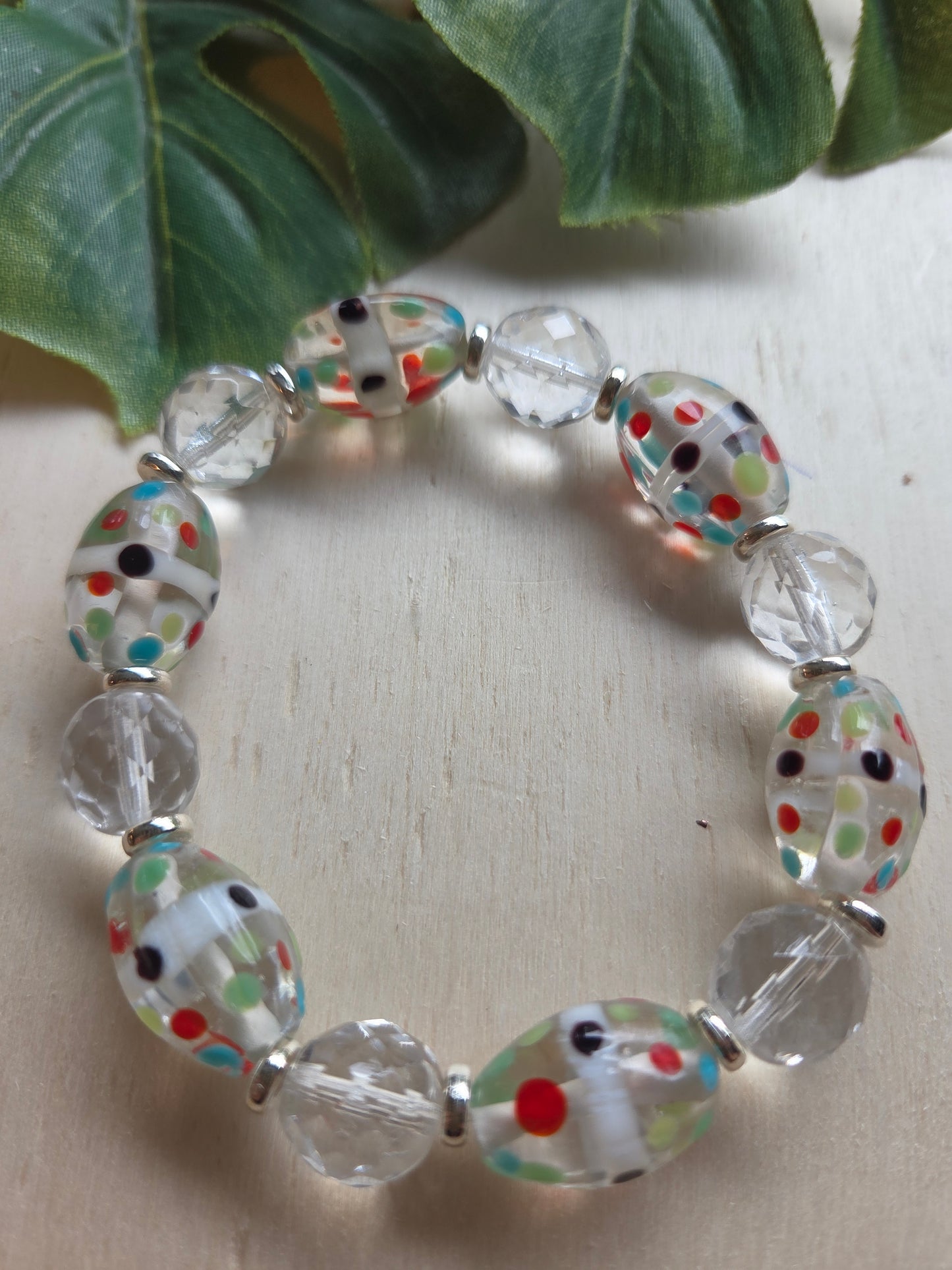 Armbänder 3er Set Perlen klar