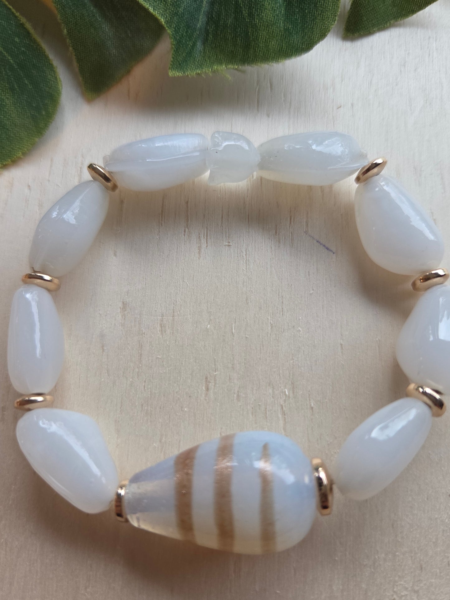Armbänder 3er Set Perlen weiß