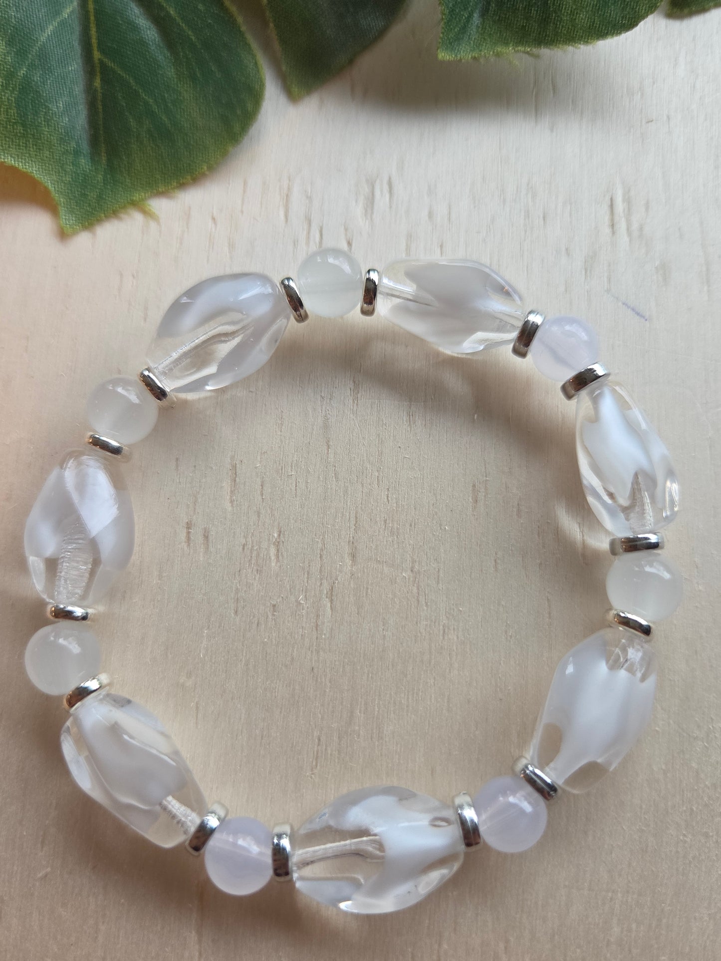Armbänder Perlen klar 3er Set