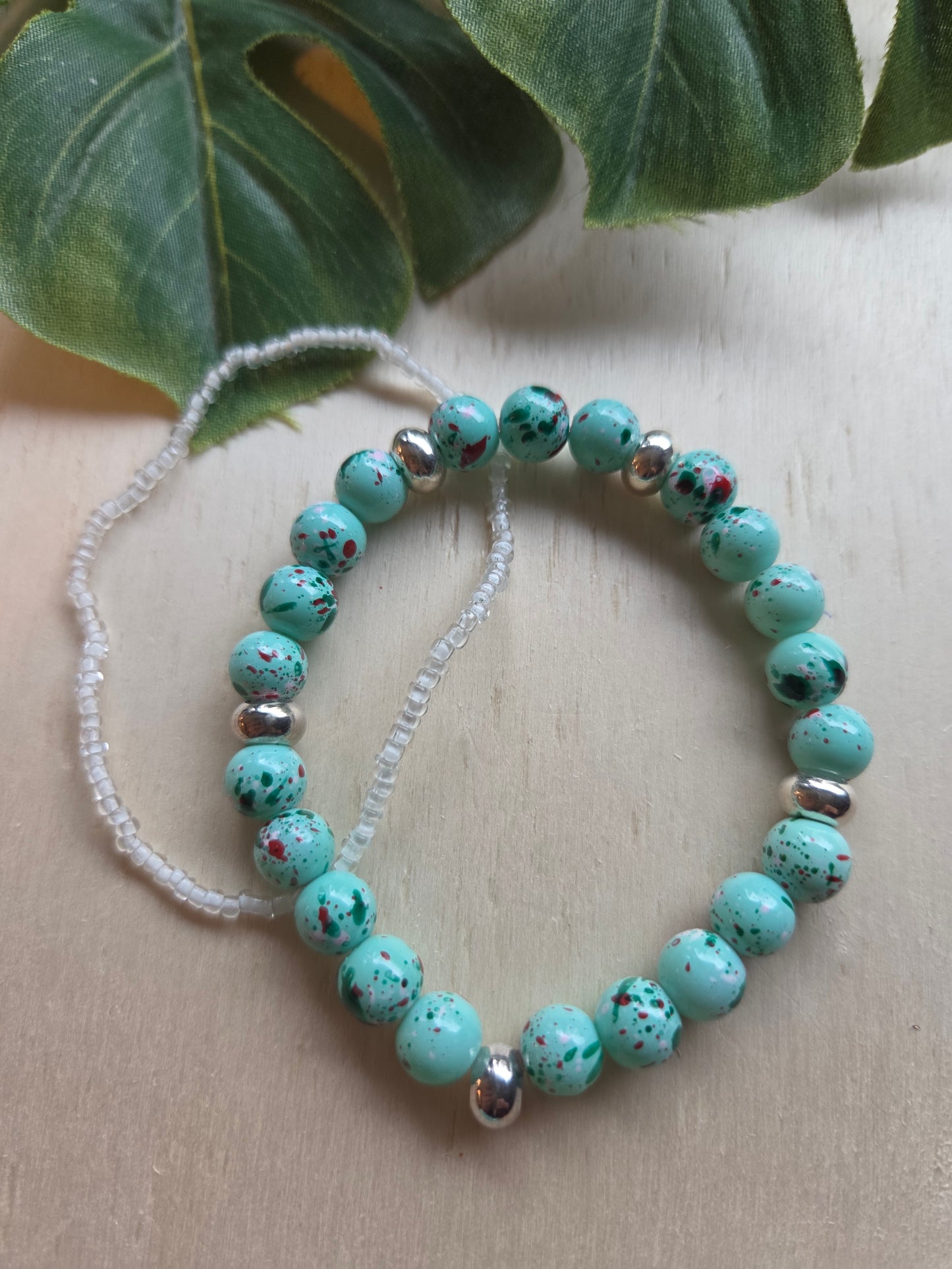 Armbänder 3er Set Türkis  Perlen