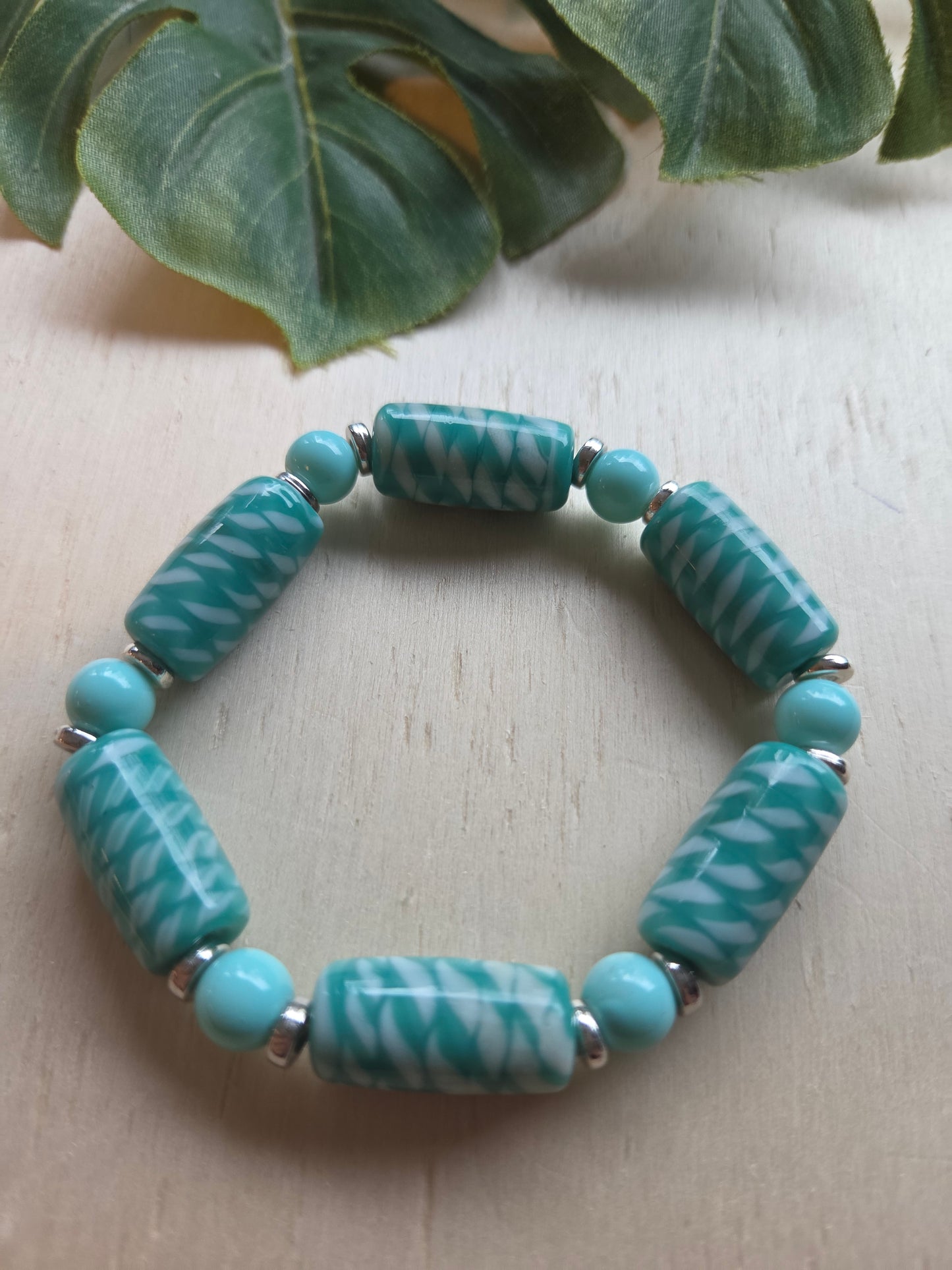 Armbänder 3er Set Türkis  Perlen