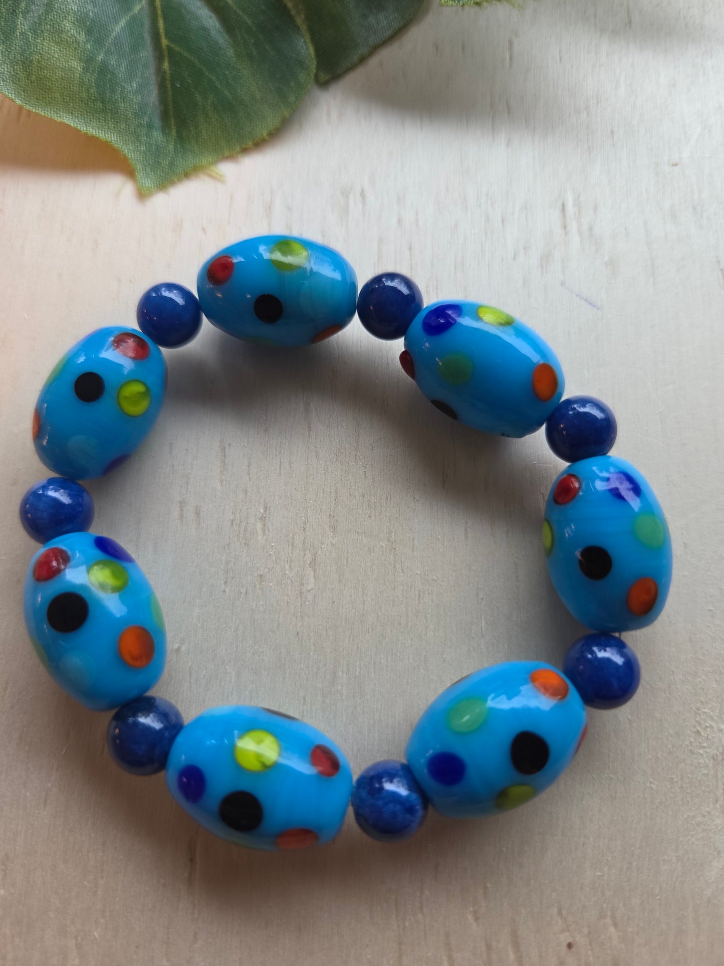 Armbänder 3er Set Perlen Blau