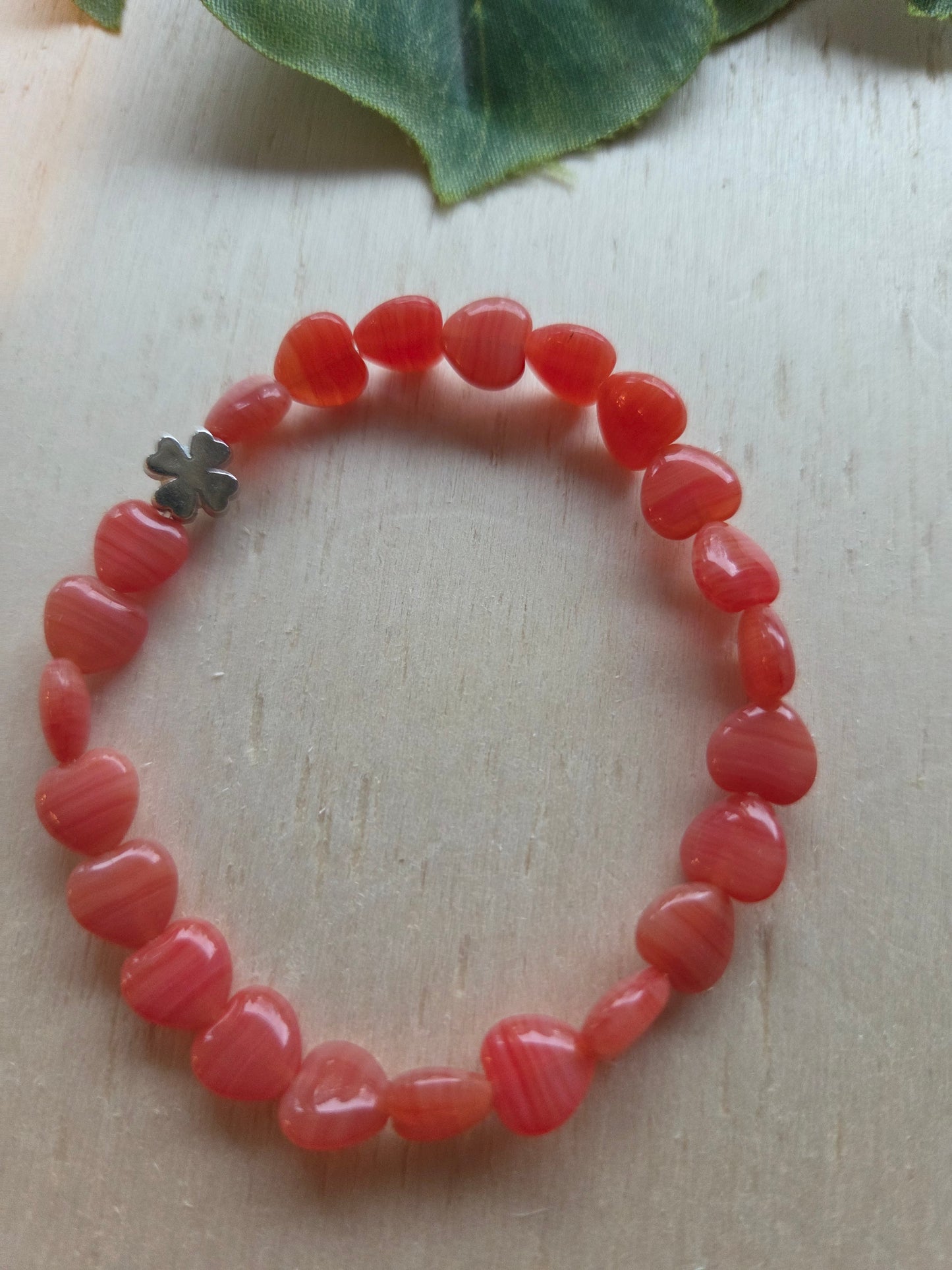 Armbänder 3er Set Perlen rot