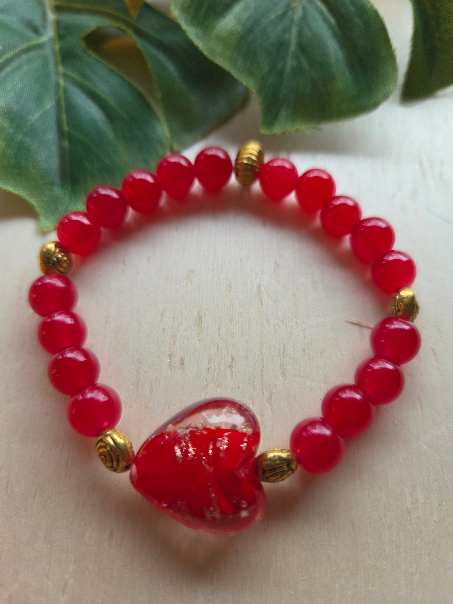 Armbänder 3er  Set Perlen Rot