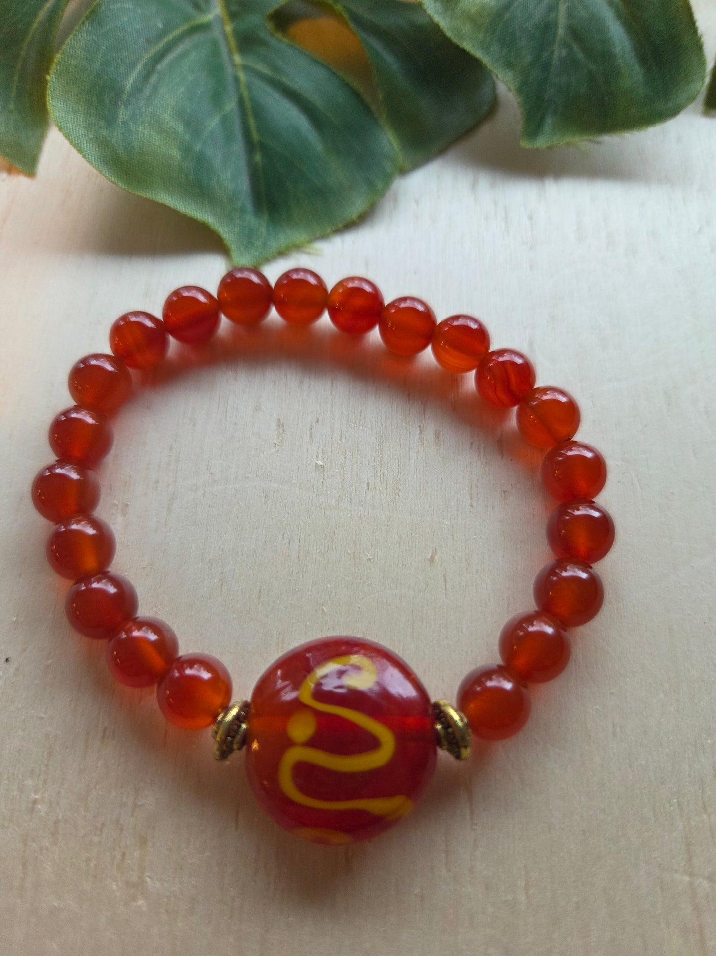 Armbänder 3er Set Perlen Rot