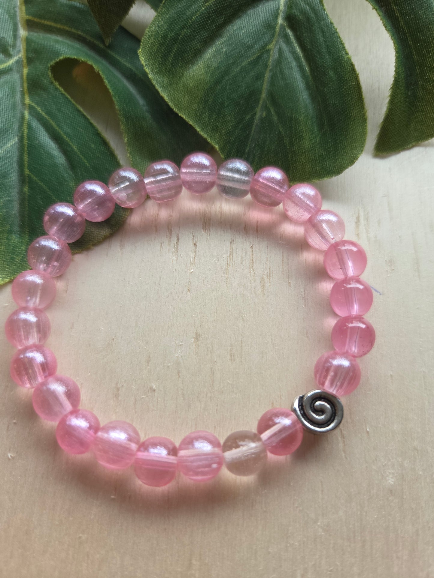 Armbänder 2er Set Rosa große Perlen