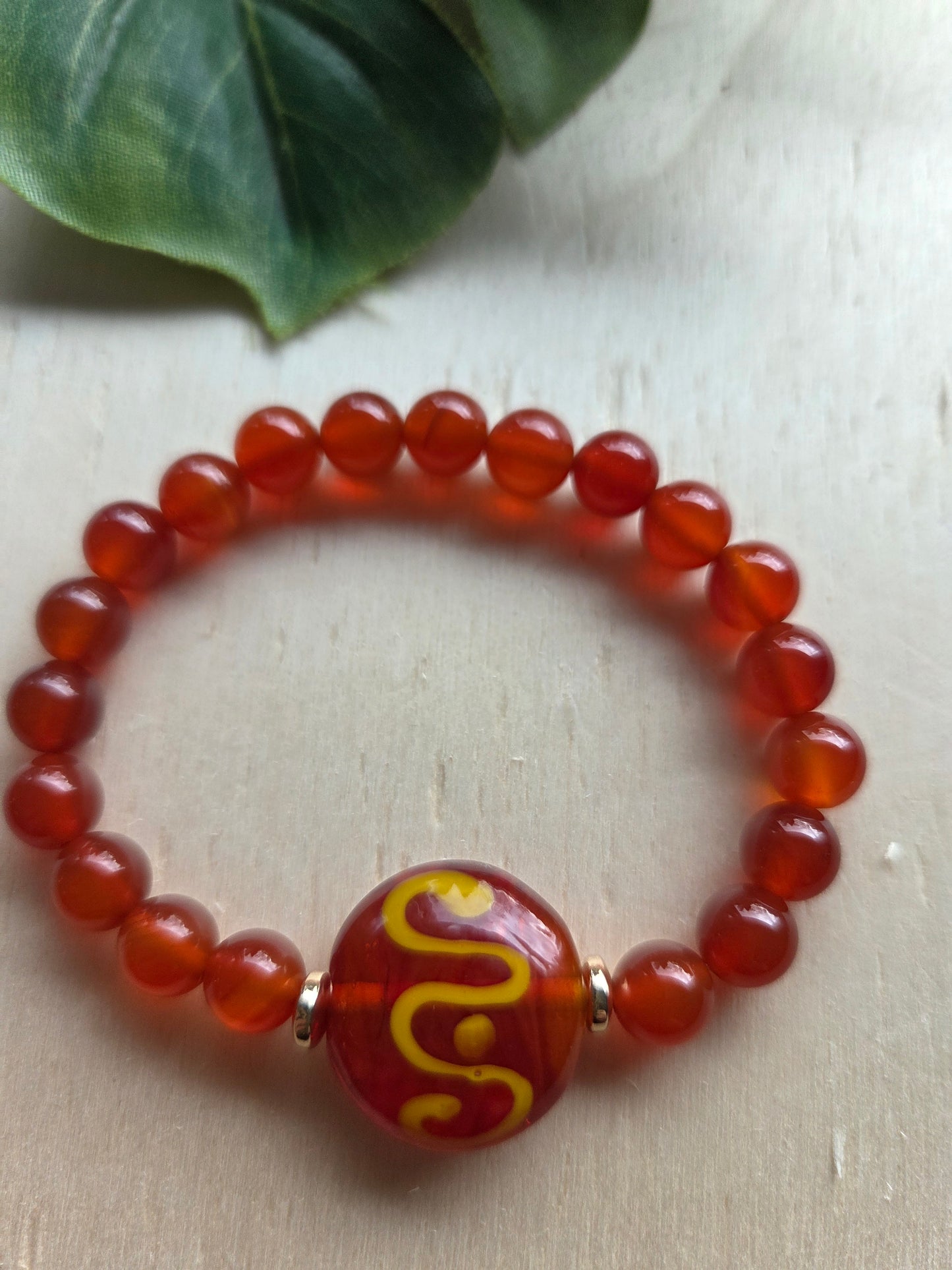 Armbänder3er Set  Glas Perlen braun