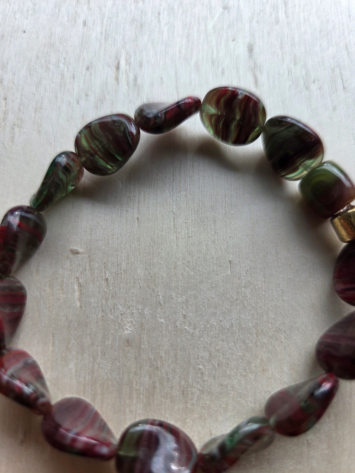 Armbänder 3er Set braun Glas Blüte