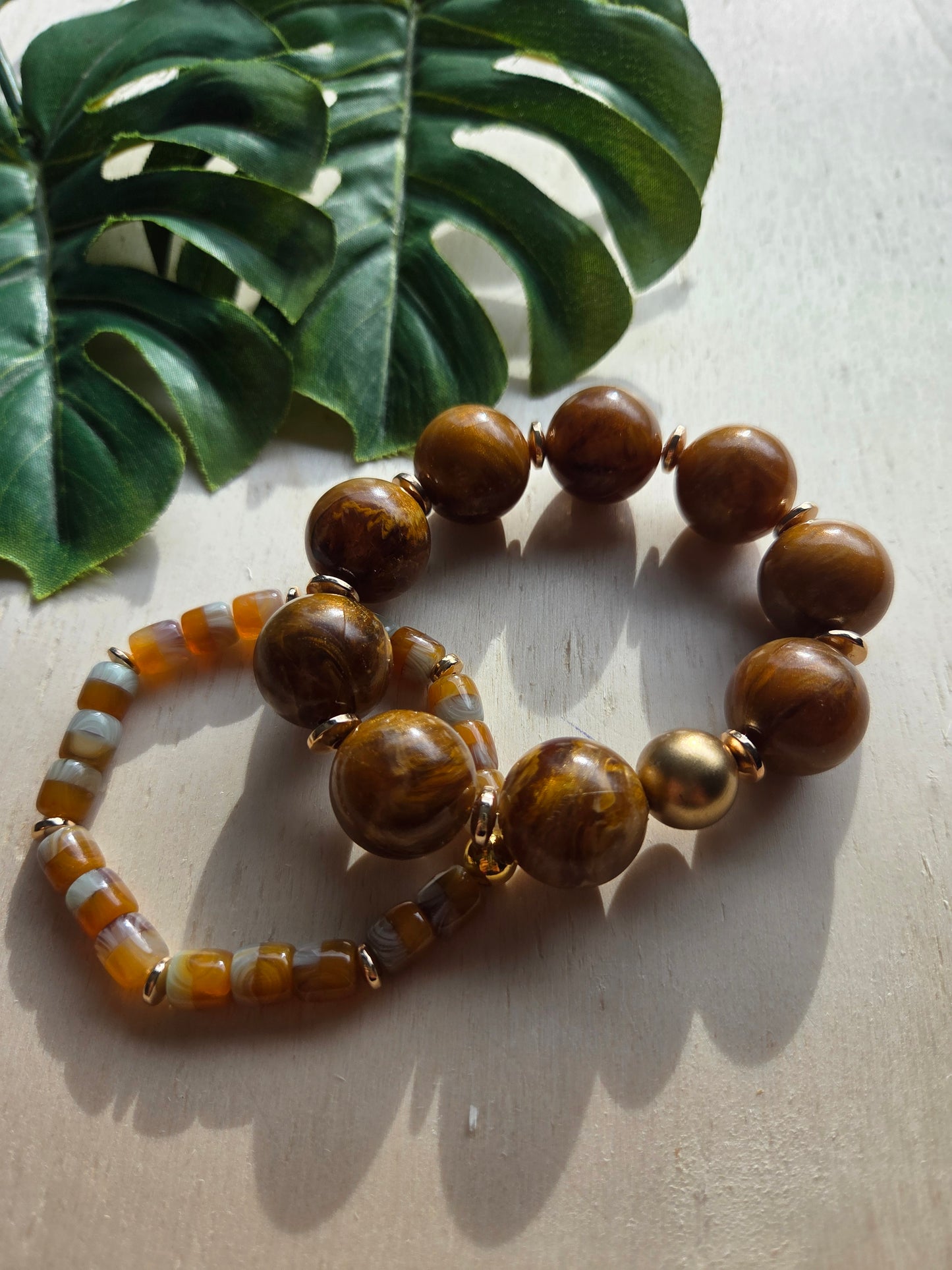 Armbänder 2 er Set braun